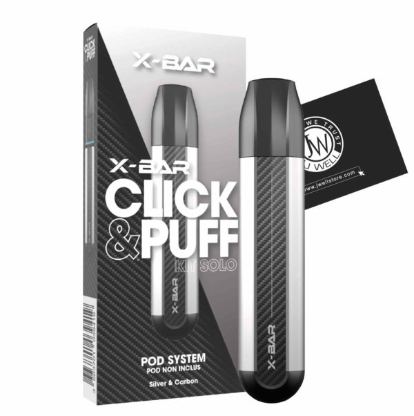 Kit Solo X-Bar Click & Puff Silver & Carbon