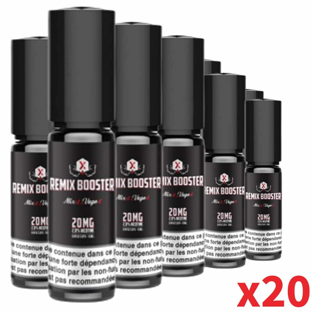 Image Pack de 20 Boosters aux Sels de Nicotine Remix Booster