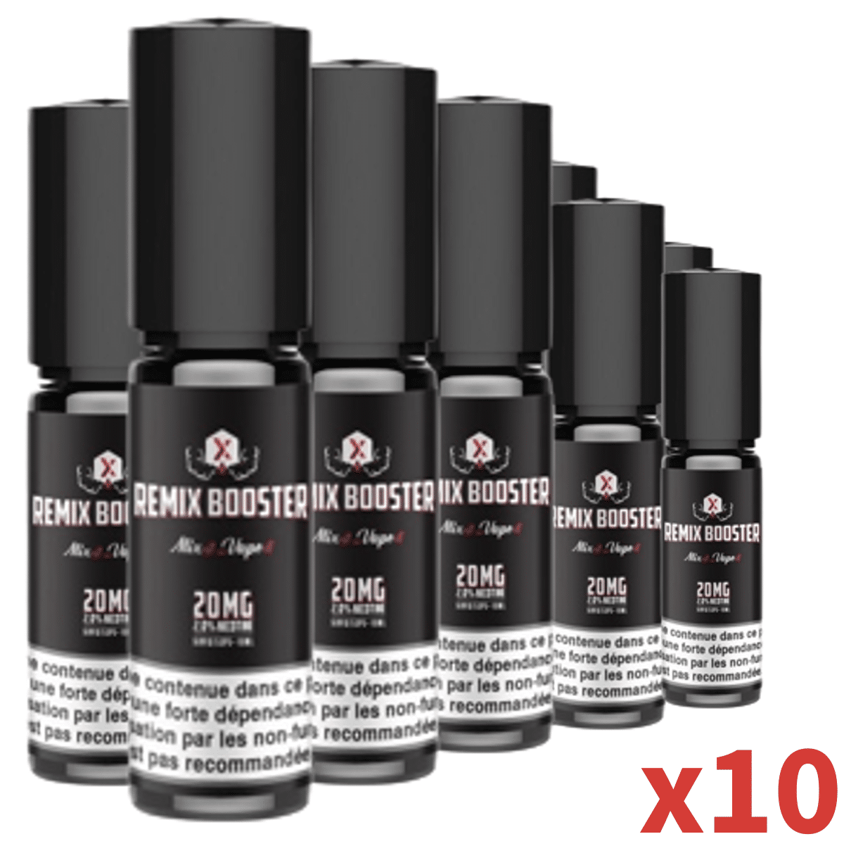 Image Pack de 10 Boosters aux Sels de Nicotine Remix Booster