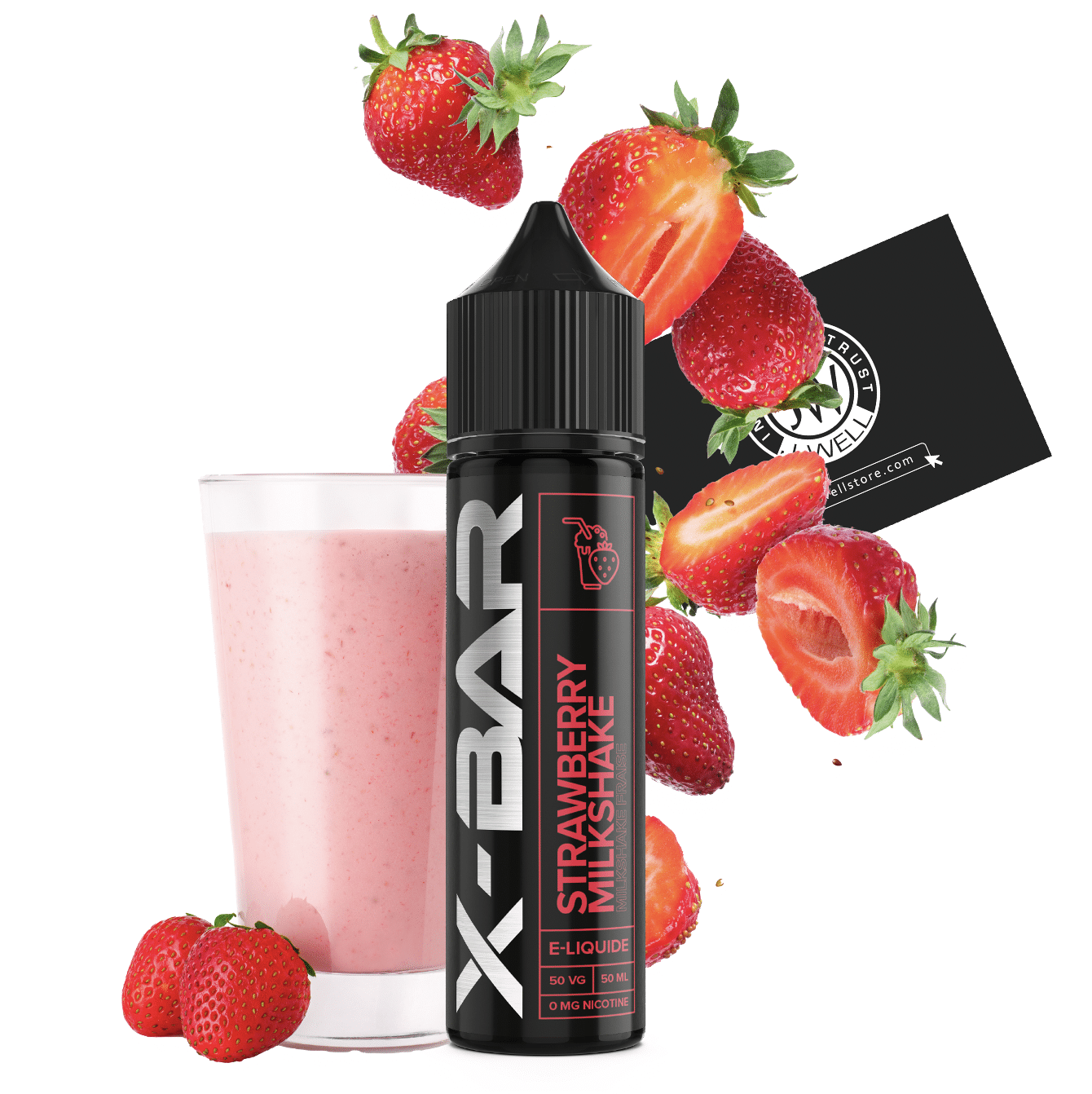Image E liquide X-Bar Strawberry Milkshake 50 ml