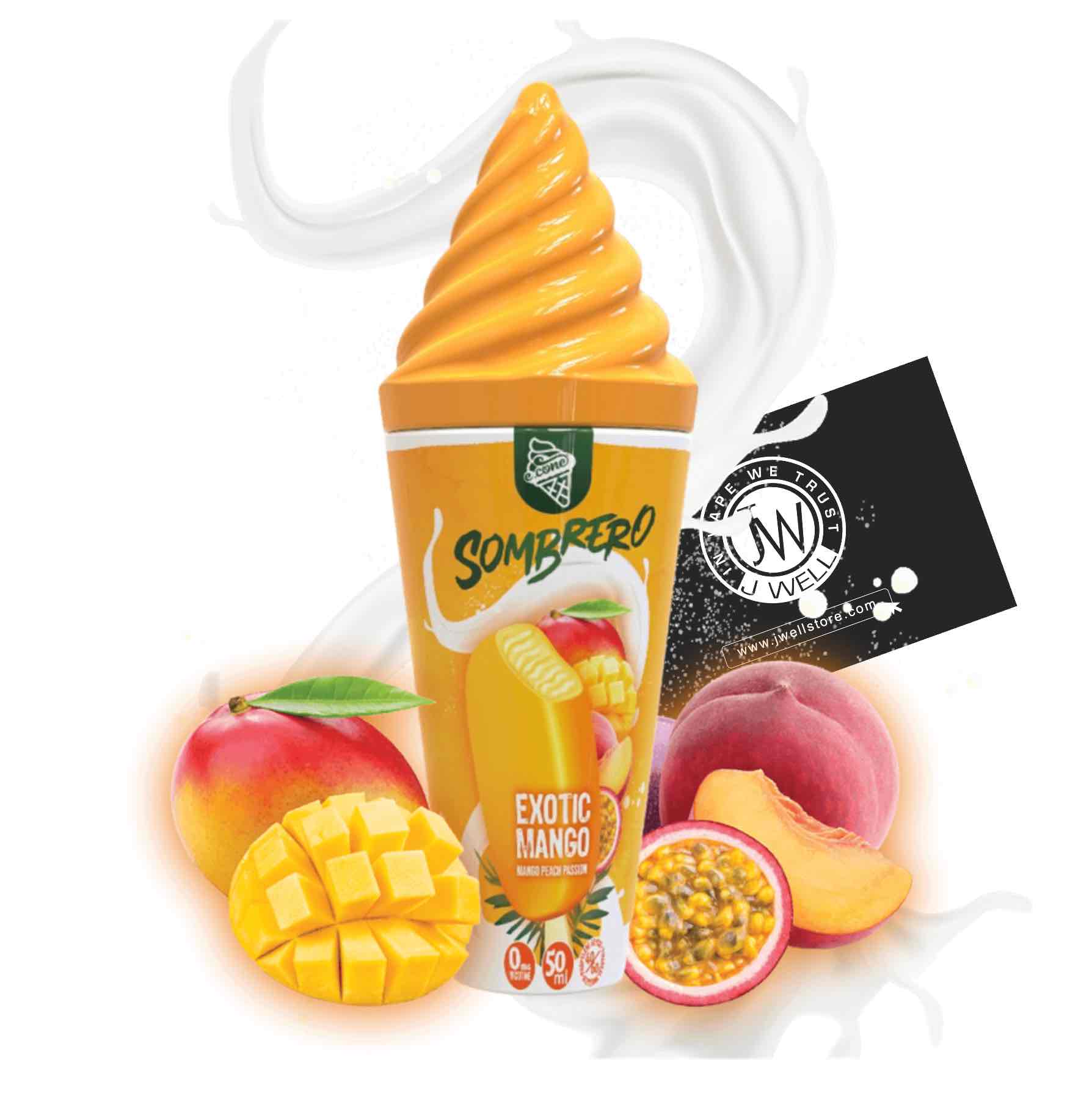 Image E liquide Exotic Mango 50 ml E-Cone Sombrero Vape Maker