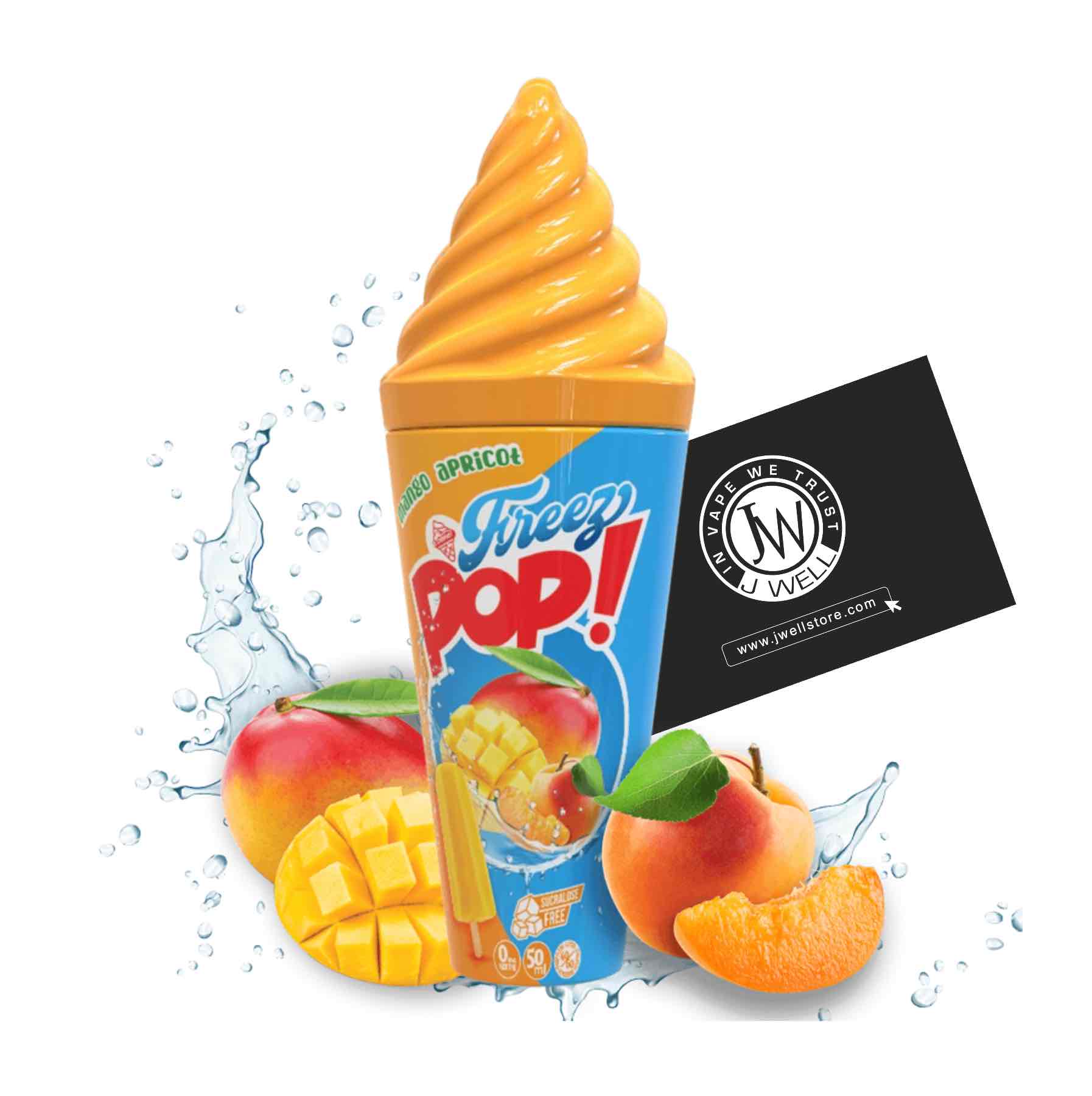 Image E liquide Pop Mango Apricot 50 ml Freez Pop Vape Maker